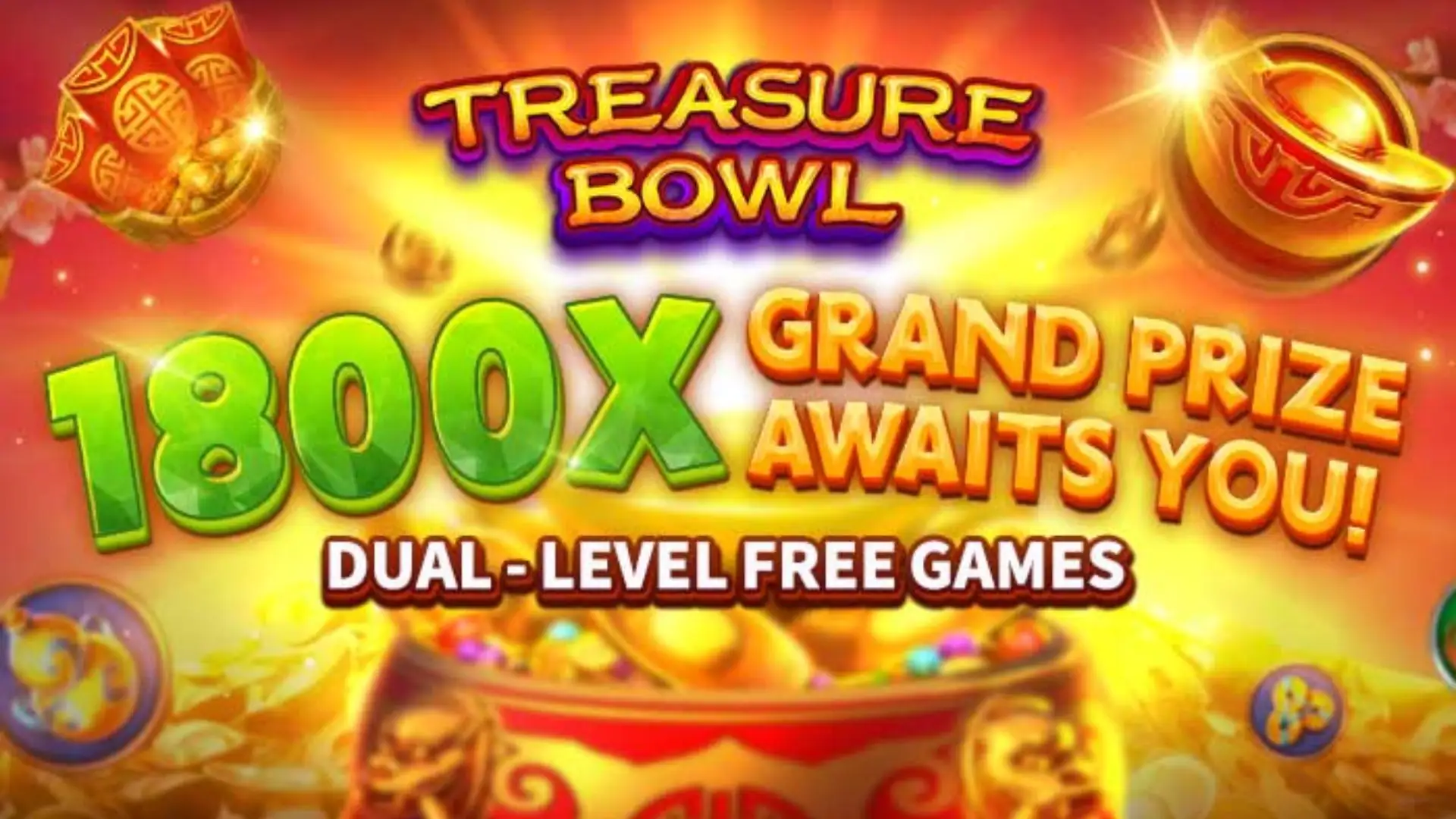 Multiplicadores Treasure Bowl kimi777 - 7777x Máximo com Tigela Dourada
